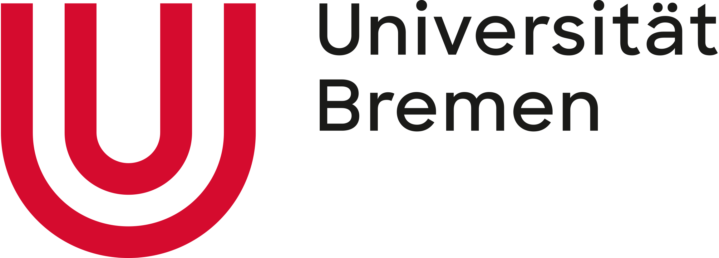 Logo der Universität Bremen. Ein U bestehend aus zwei roten Streifen.