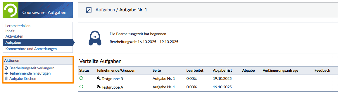 Übersicht über die Aufgabe