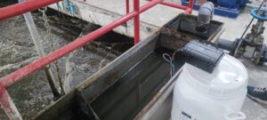 Water quality monitoring node at the wastewater treatment plant.