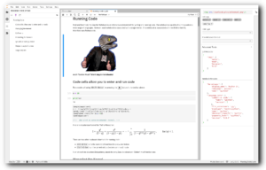 Screenshot der Entwicklungsumgebung JupyterLab; der Weiterentwicklung von Jupyter Notebook