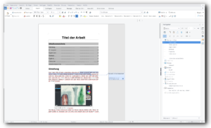Screenshot von LibreOffice Writer
