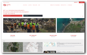 Screenshot der Webseite vom Humanitarian OpenStreetMap Team