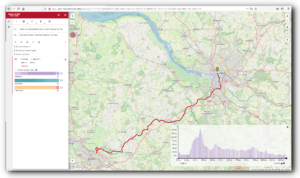 Screenshot der Webseite von openroute service - einem Routenplaner der Universität Heidelberg
